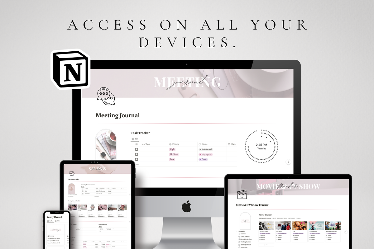 Notion Life Planner Template Bundle, a Templates & Theme by BRANDcontent (Photo 4 of 7)