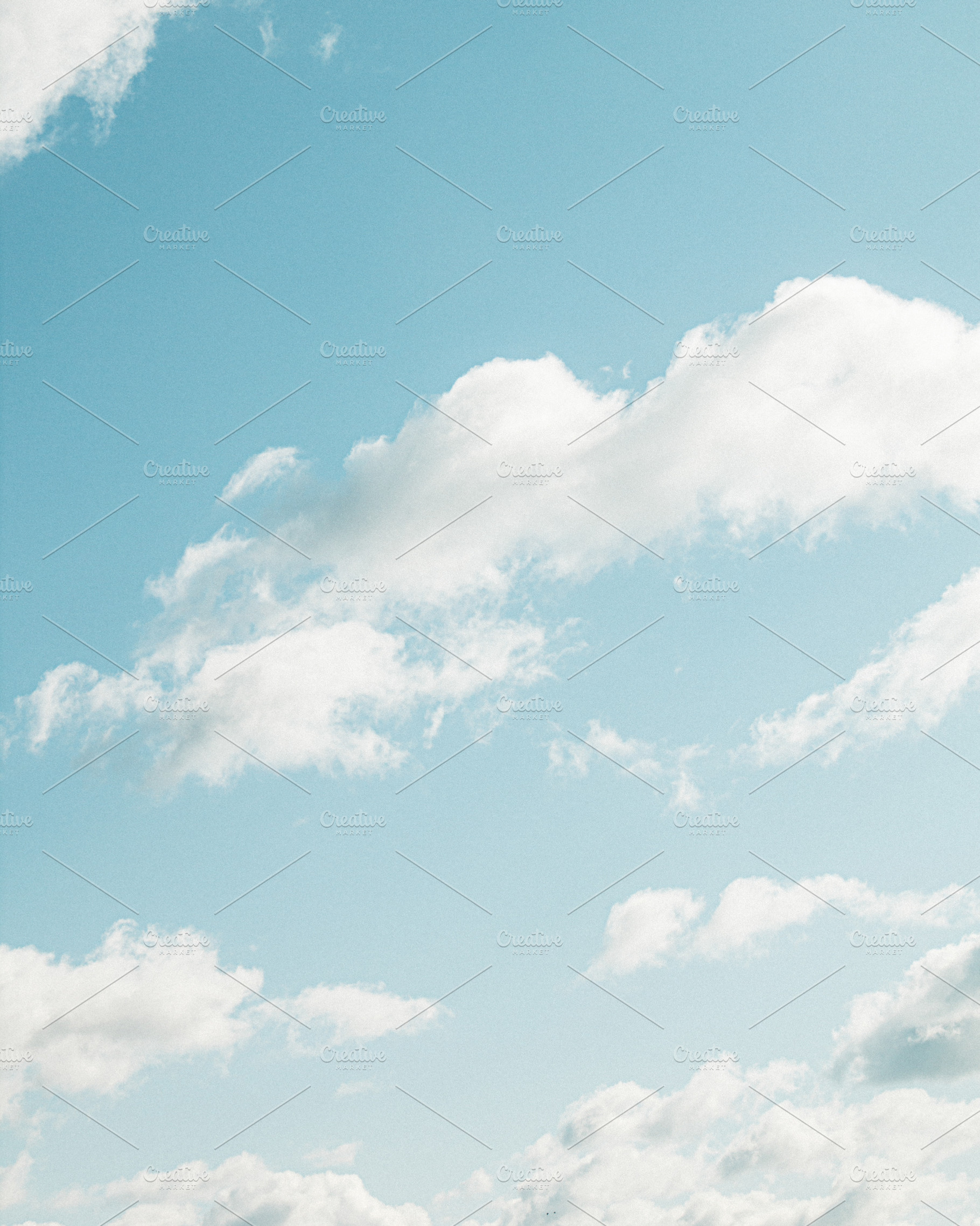 Bright Blue Sky with Clouds, a Nature Photo by Made by T
