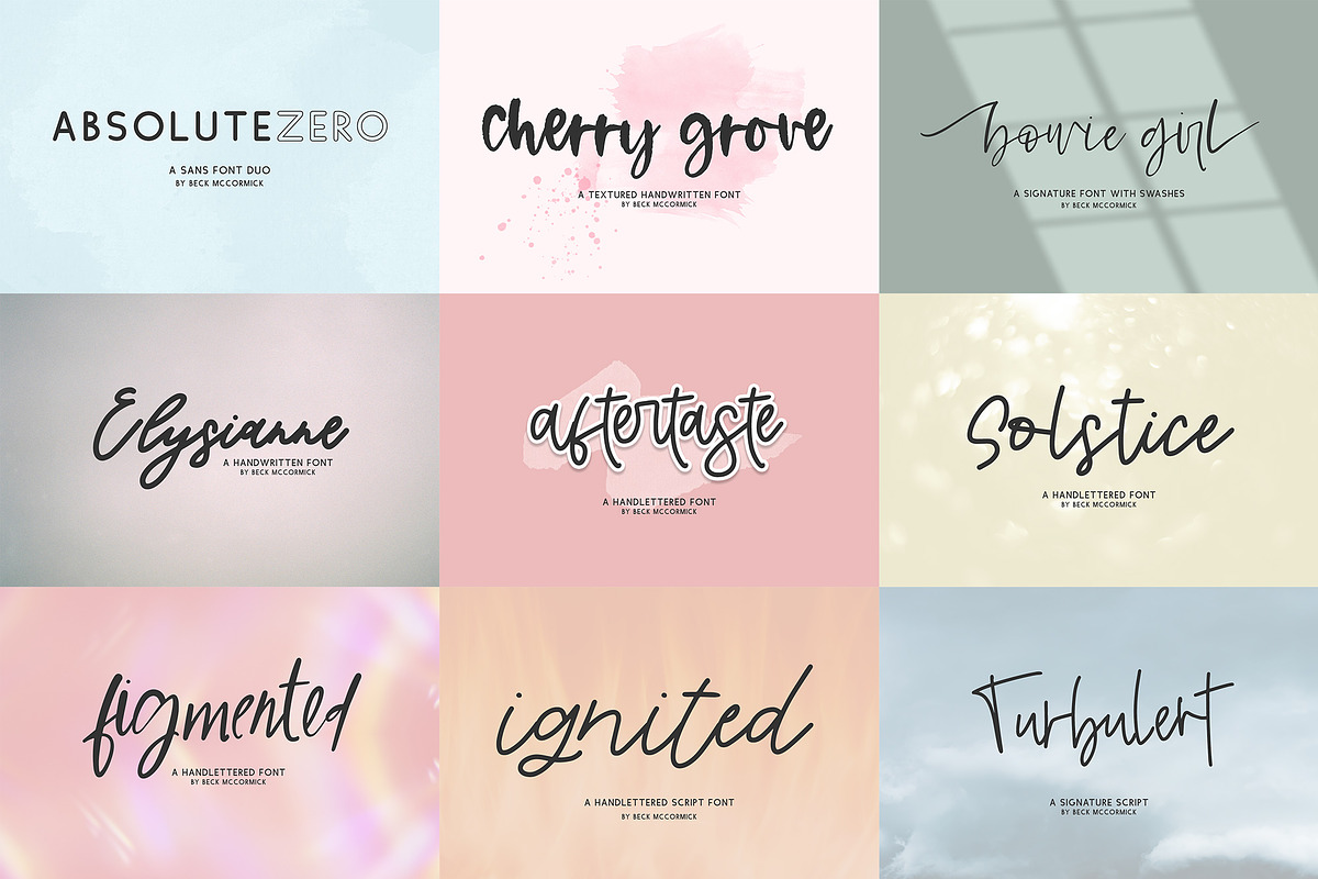 Handlettered Font Bundle, a Handwritten Font by Beck McCormick (Photo 9 of 21)