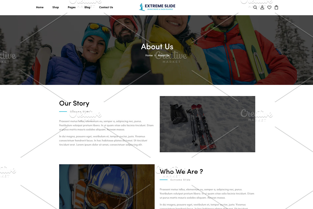 Skiing Skate & Snow Boards Shopify, a Shopify Template by HasnainDEV (Photo 2 of 5)