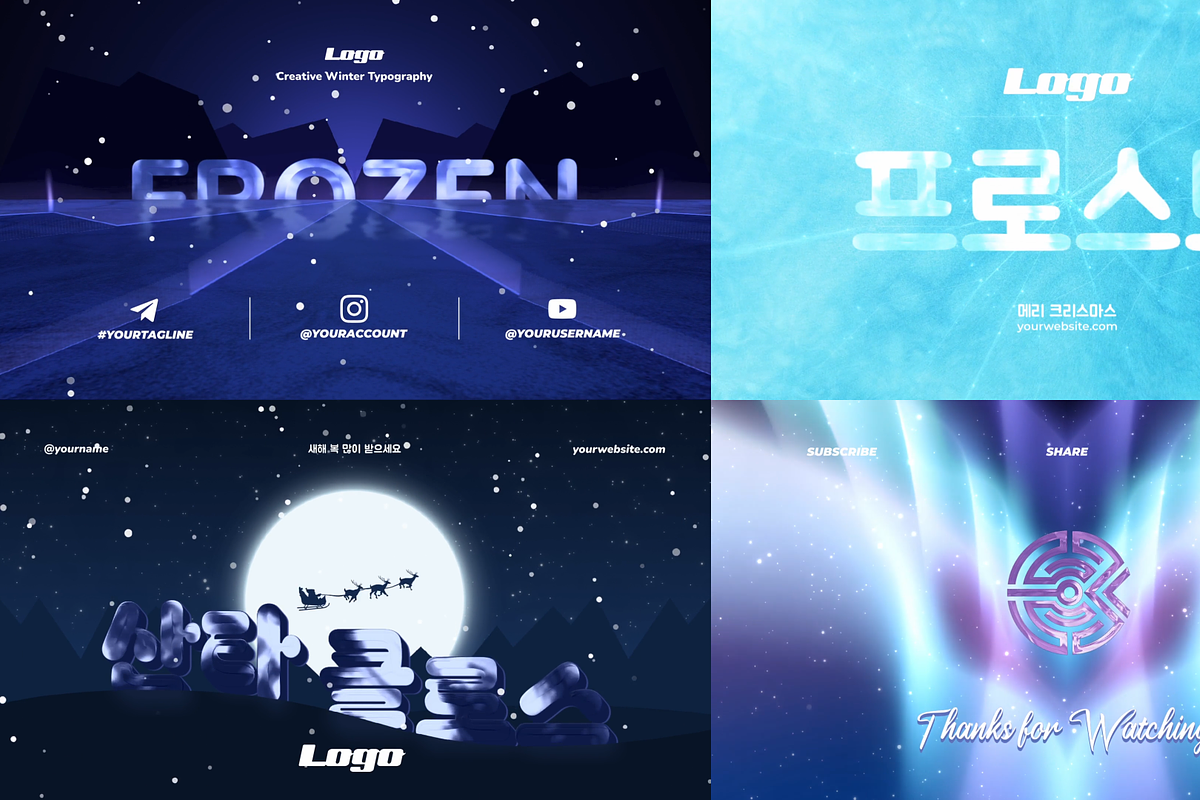 Winter Typography DaVinci Resolve, a Templates & Theme by 2dfx (Photo 1 of 2)