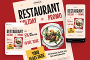 Restaurant Holiday Promo Flyer Set, a Flyer Template by Annora Studio (Thumbnail 2 of 6)