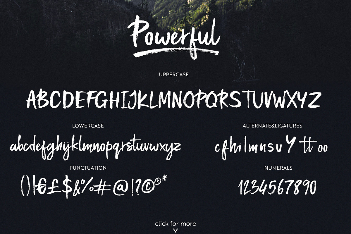 Powerful | Brush font preview 6