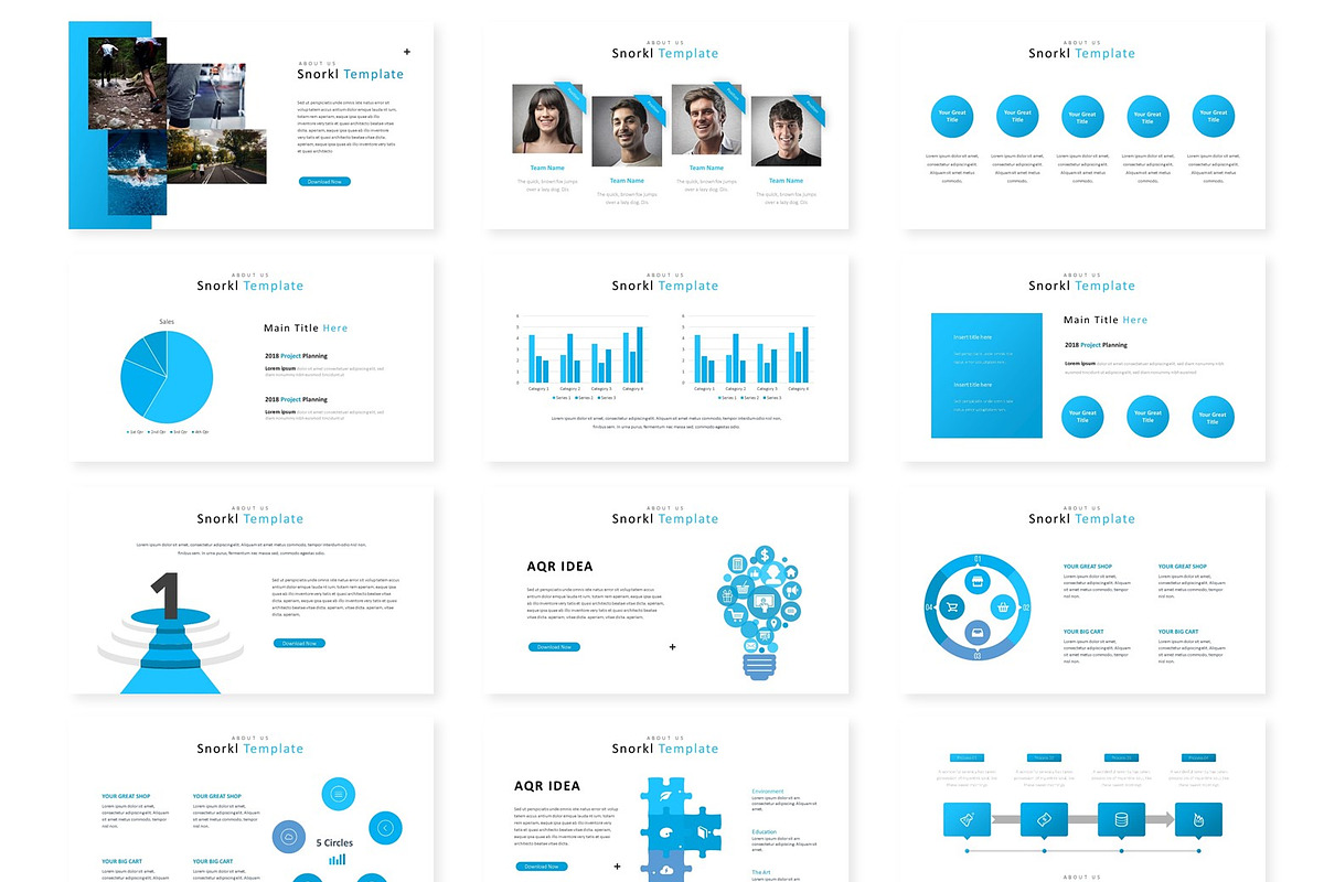Snorkl - Keynote Template, a Presentation Template by AQR Studio