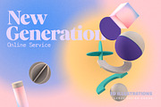 AVALON 3D Abstract Shapes v6, a Decorative Illustration by LEROY Design (Thumbnail 3 of 8)