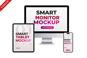 Responsive Multi Device Screens PSD, a Wearable Device Mockup by Bruno's Shop