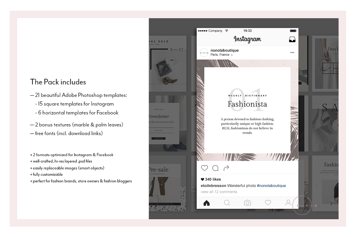 Social Media Kit Ladypreneur • Renée, a Social Media Template by Nonola (Photo 2 of 10)
