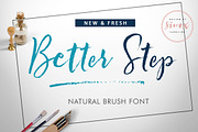 Better Step | Natural Brush Font, a Script Font by Siwox Studios (Thumbnail 1 of 9)