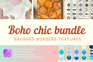 Boho chic design brushes Early bird
