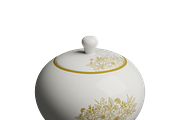 Gold Trim Sugar Bowl 3D, an Object 3D Model by Wencory (Thumbnail 2 of 2)
