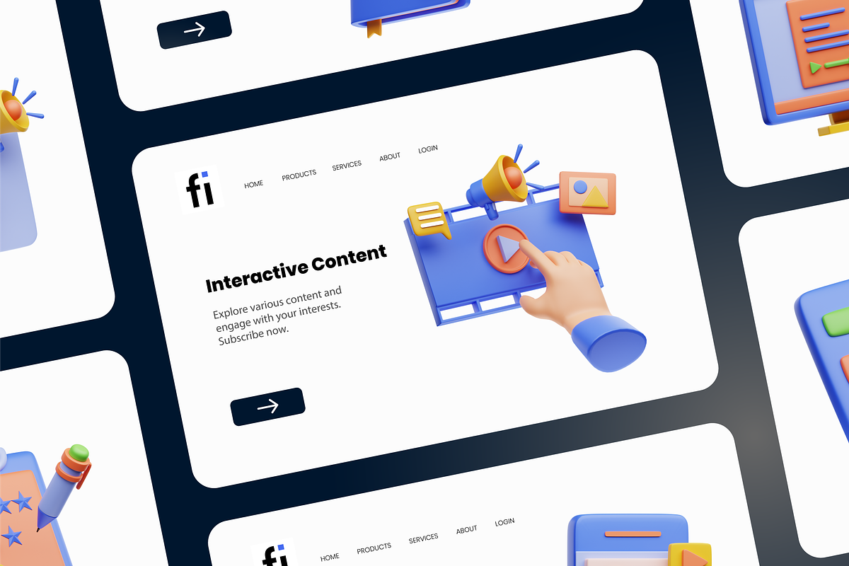 3D Content Icons, a 3D by Flat Icons (Photo 6 of 8)