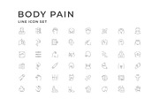 Set line icons of body pain, an Outline Icon by motorama (Thumbnail 2 of 2)