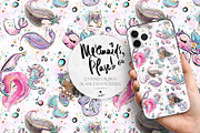Baby Mermaids & Unicorns Patterns, a Pattern Graphic by KaramfilaS (Thumbnail 7 of 14)