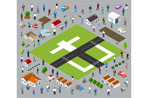 Isometric individual's way of life, a Person Illustration by AlexZeL