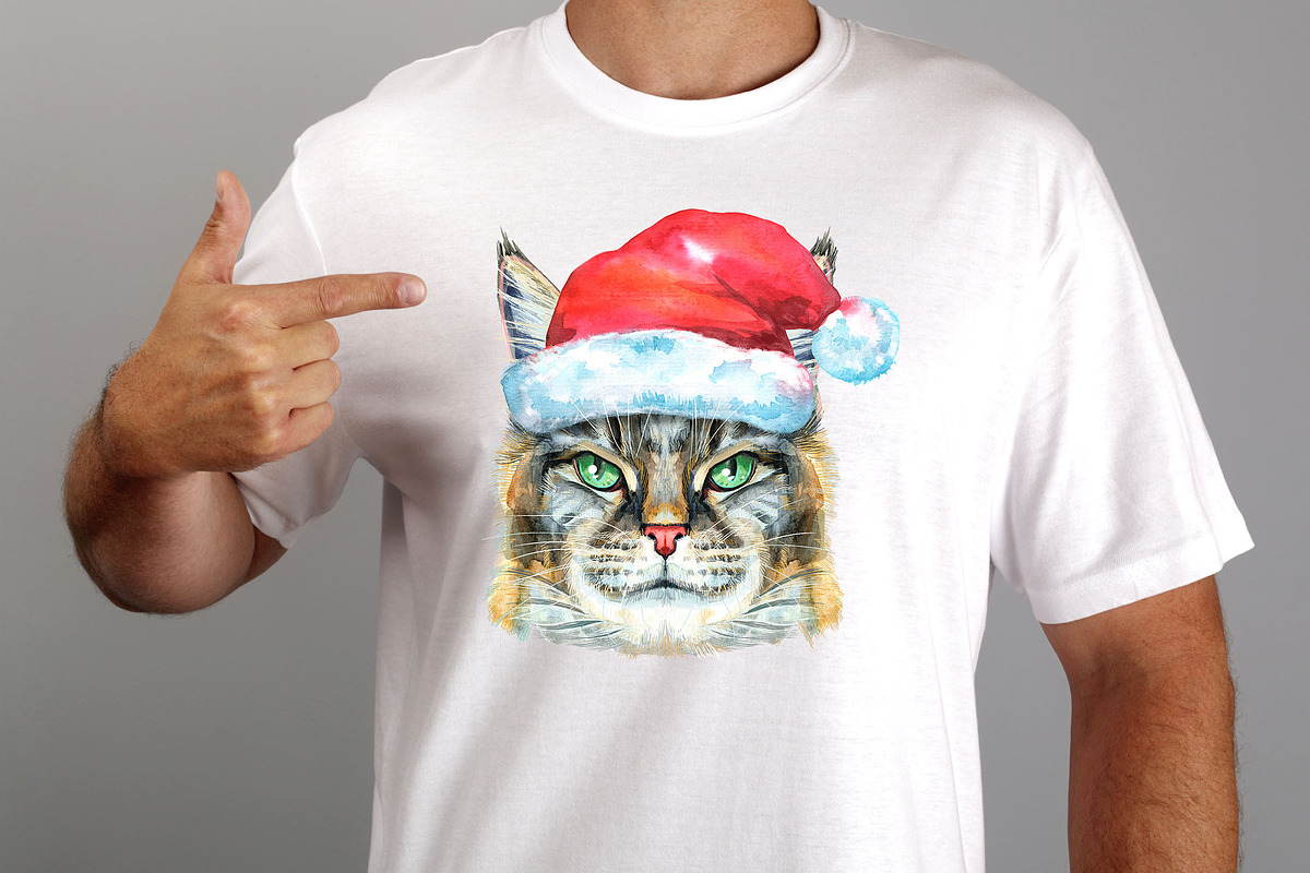 Christmas cats, an Animal Illustration by Watercolor fantasy (Photo 4 of 7)