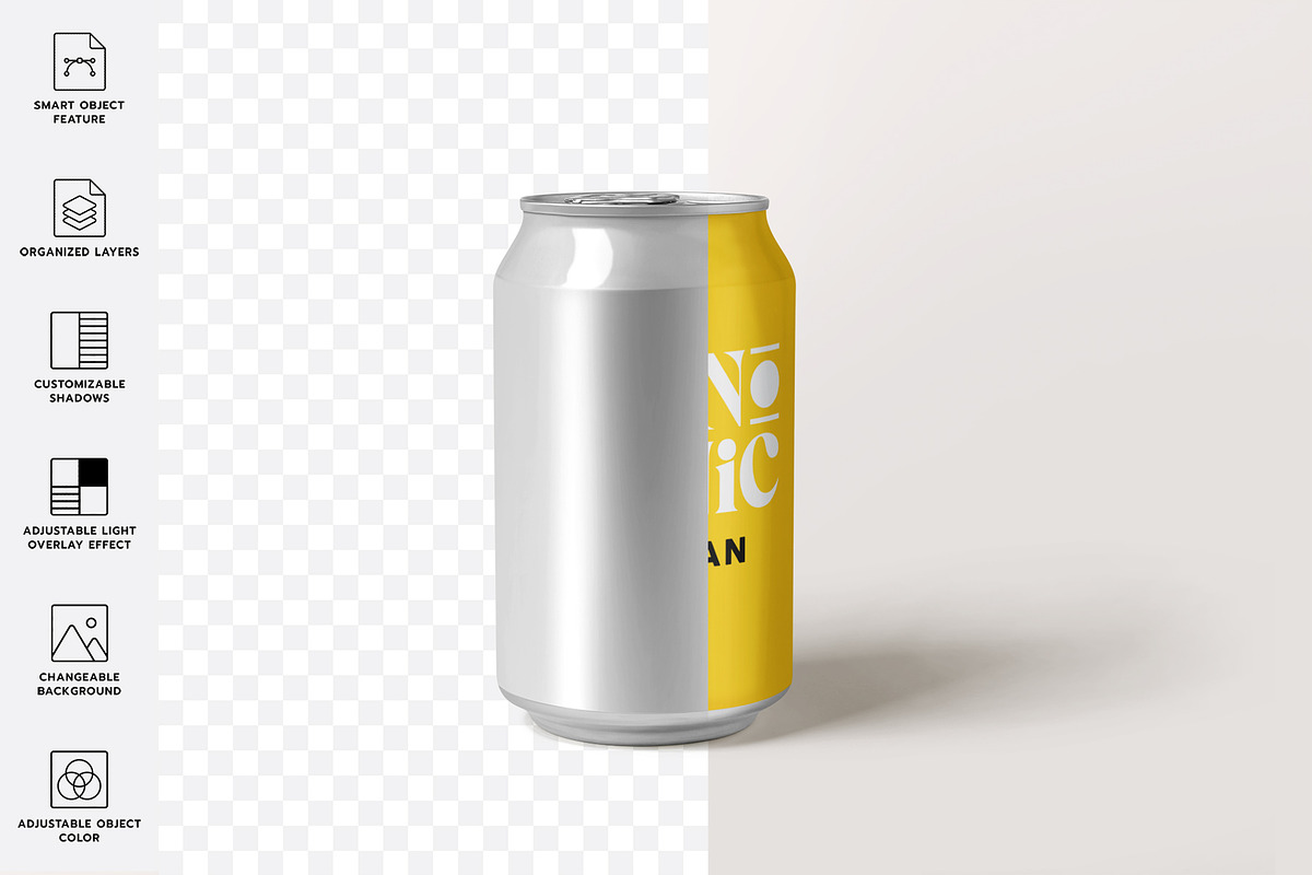 Soda Can Mockup, a Product Mockup by MockupCraft (Photo 2 of 7)