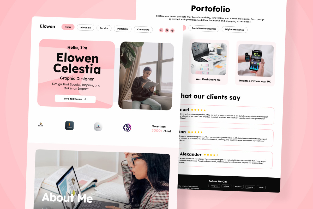 Elowen - Artistic Portfolio Landing, a Landing Page Template by twinstd (Photo 4 of 5)