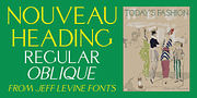 Nouveau Heading JNL, a Font by Jeff Levine Fonts (Thumbnail 1 of 5)