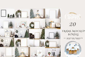 Christmas Frame Mockup Bundle -20, a Print Template by Mockup Shop