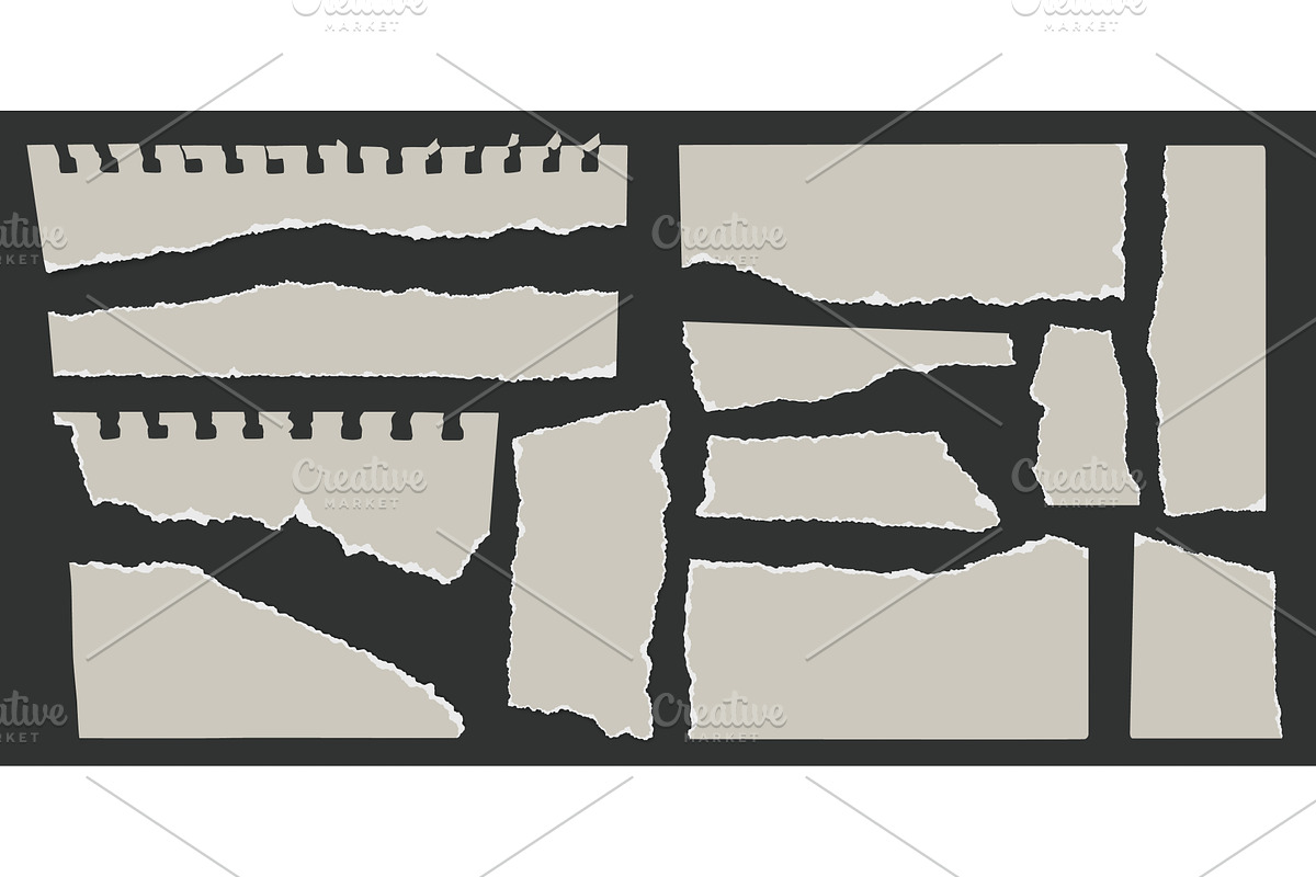 Torn paper sheet. Notebook pages, a Texture Illustration by Frogella