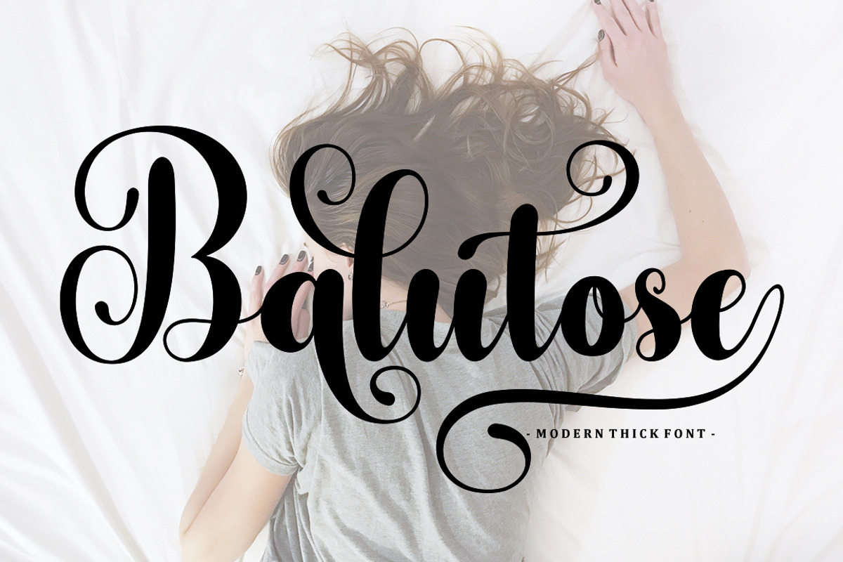 Balutose, a Script Font by Bosstype Studio (Photo 1 of 7)