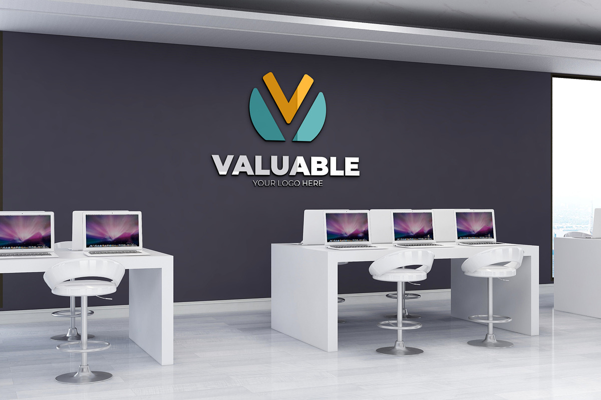 PSD Office Scene 3D Wall Mockup, a Product Mockup by Ayy (Photo 10 of 15)