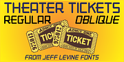 Theater Tickets JNL, a Sans Serif Font by Jeff Levine Fonts (Thumbnail 1 of 5)