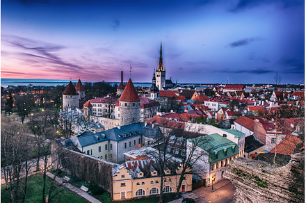 Tallinn view at sunset, an Architecture Photo by Nature and travel
