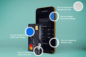 Credit Card & IPhone Mockup