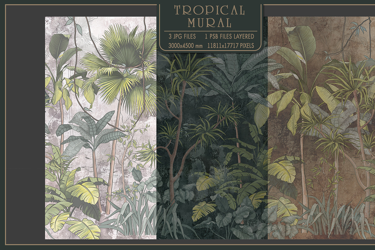 Fresco collection Tropical mural, a Wallpaper Graphic by Natalia0307 (Photo 2 of 19)
