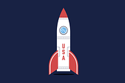 Retro Rocket Ship, an Illustration by Ryder Doty (Thumbnail 1 of 3)