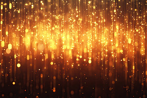 Golden lights sparkle and shine a fe, an Abstract Photo by Pixeness Studio