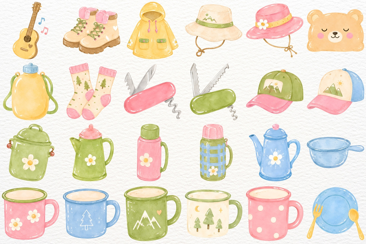 Camp Nursery Clipart Woodland Animal, a Seasonal Illustration by SugarCloudStudioArt (Photo 3 of 7)