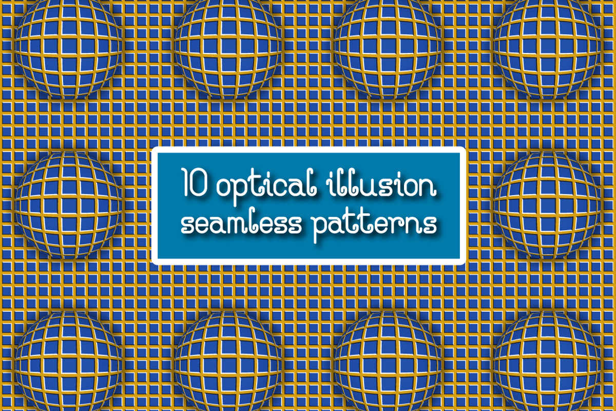 Optical illusion seamless patterns, a Pattern Graphic by Guten Tag Vector