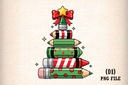 Christmas Pencil Tree Teacher Png, an Illustration by DreamArtGraphic (Thumbnail 1 of 5)