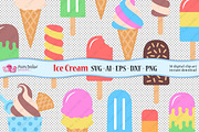 Ice Cream SVG, Eps, Dxf, Ai and Png., an Object Graphic by PolpoDesign (Thumbnail 2 of 3)