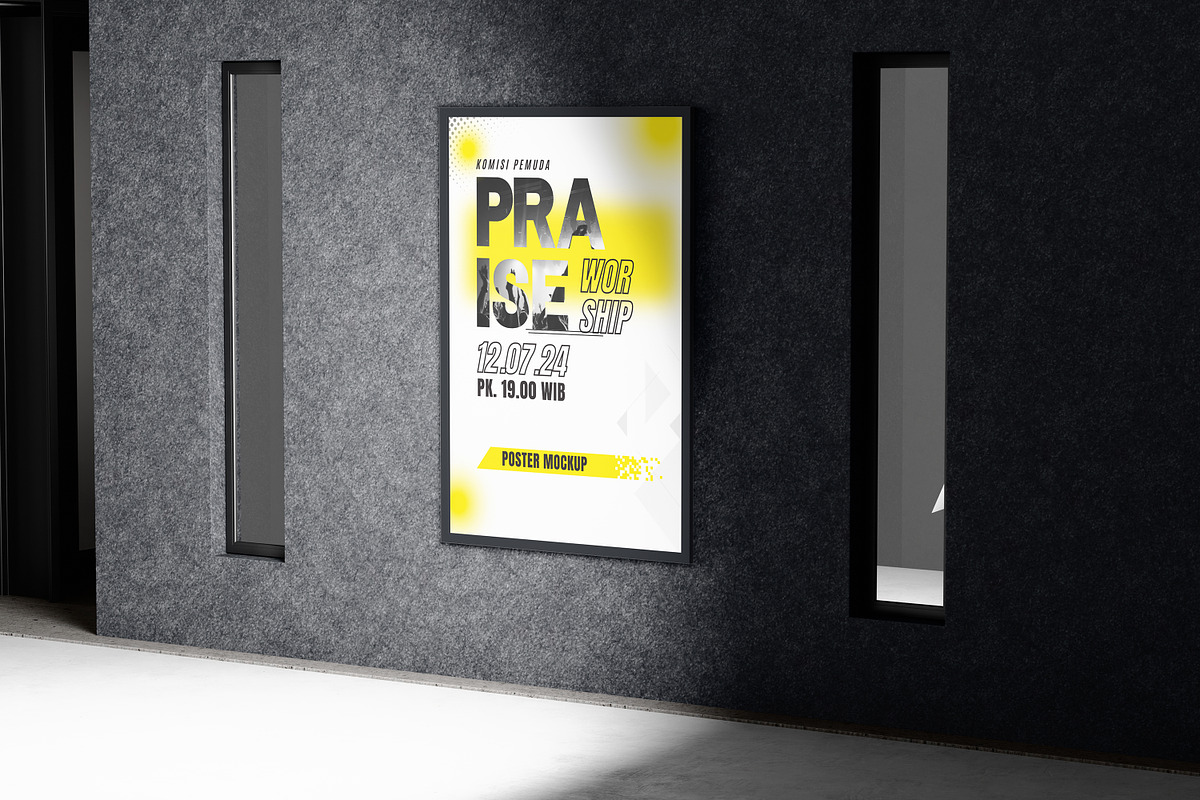 POSTER MOCKUP, an Advertising Mockup by safrizalstudio (Photo 2 of 4)