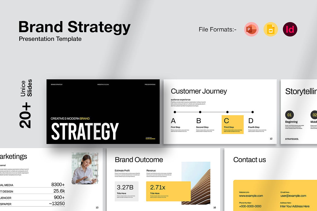 Brand Strategy Presentation Template, a Presentation Template by Oriofix (Photo 2 of 11)