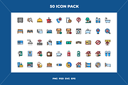 Bed and breakfast icons, an Outline Icon by Wencory (Thumbnail 1 of 2)