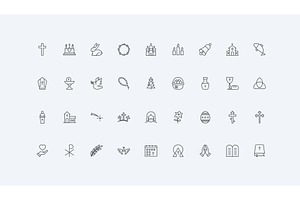 Christian religion church icons, an Illustration by Lemberg Vector