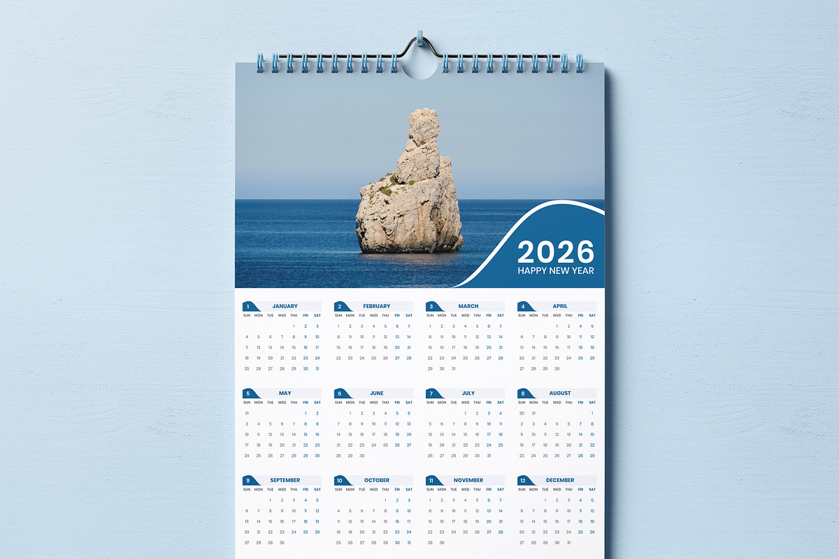 Wall Calendar Design Template, a Stationery Template by Rahul Datta (Photo 2 of 4)