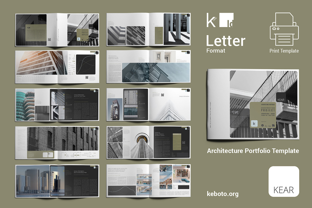KeAR Architecture Portfolio US, a Print Template by Keboto