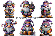 Winter Christmas Gnome Clipart, an Illustration by Craft Nest (Thumbnail 2 of 10)