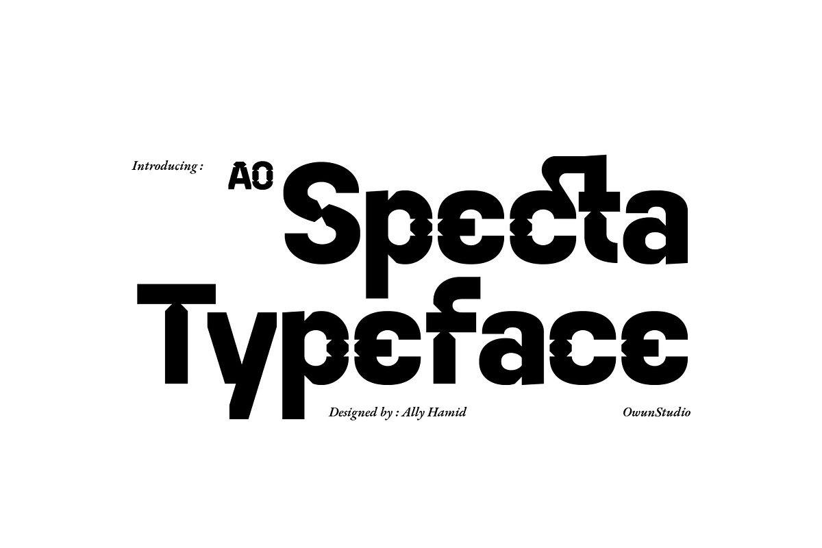 AO Specta - Display Typeface, a Sans Serif Font by OwunStudio (Photo 1 of 15)