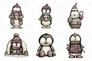 Winter Holiday Penguin Clipart, an Illustration by DreamPrint404 (Thumbnail 5 of 7)