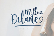 Millea Dilane Script Font, a Script Font by NTC Graphic (Thumbnail 1 of 7)