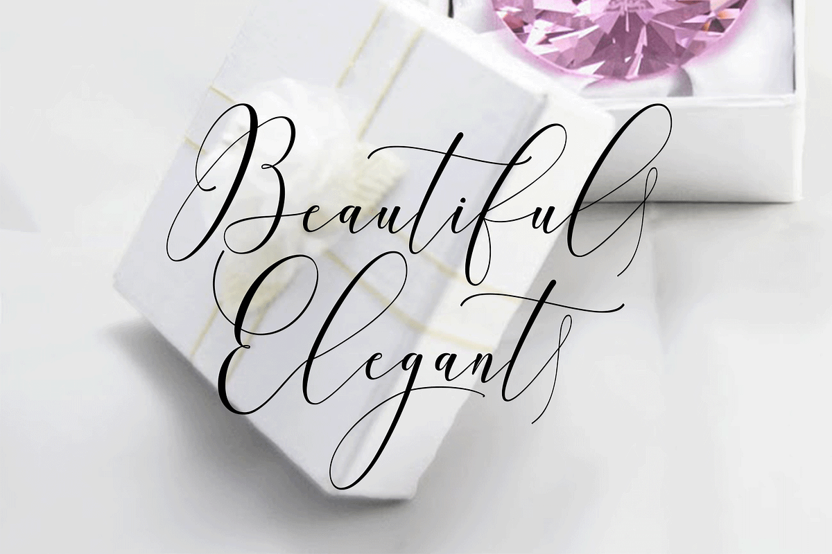 Mellanie Script font preview 5