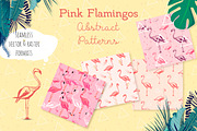 Flamingo seamless vector patterns, a Pattern Graphic by Artem Vorotnikov (Thumbnail 1 of 6)