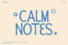 Calm notes - Handwritten Typeface
