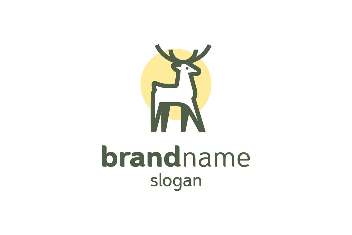 Deer Standing Lineart Logo, a Branding & Logo Template by ika trisiana (Photo 2 of 2)